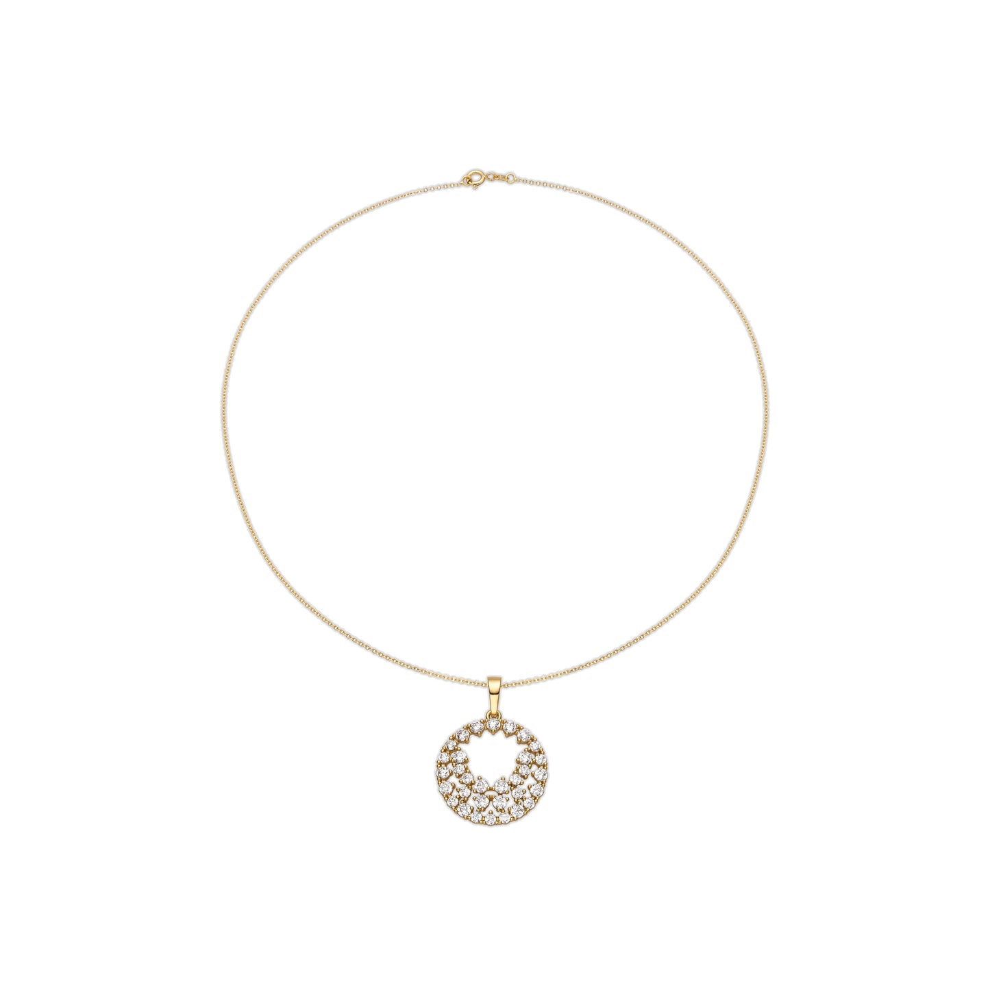 Collar con Circonita Brillante acabado oro 18k - Sili