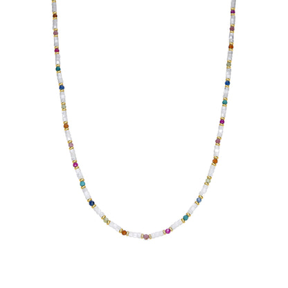 Collar con Madreperla Blanca acabado oro 18k - Xolau