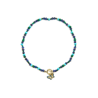 Collar con Lapislazuli Natural acabado oro 18k - Arru