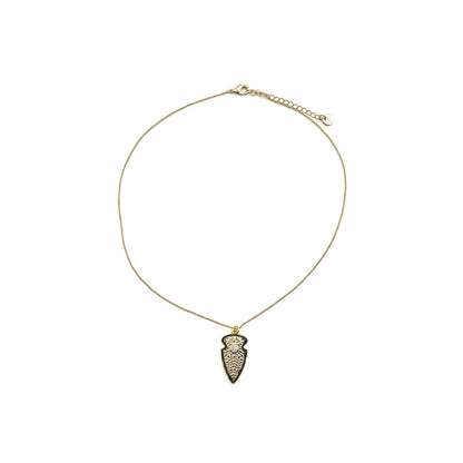 Collar con Circonita Brillante acabado oro 18k - Otla