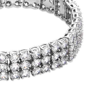 Pulsera con Circonita Brillante acabado plata - Matka