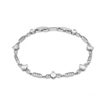Pulsera con Circonita Brillante acabado plata - Sanu