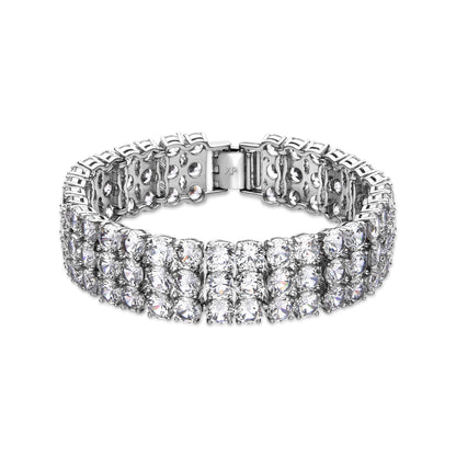 Pulsera con Circonita Brillante acabado plata - Laiko