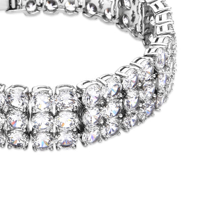 Pulsera con Circonita Brillante acabado plata - Laiko
