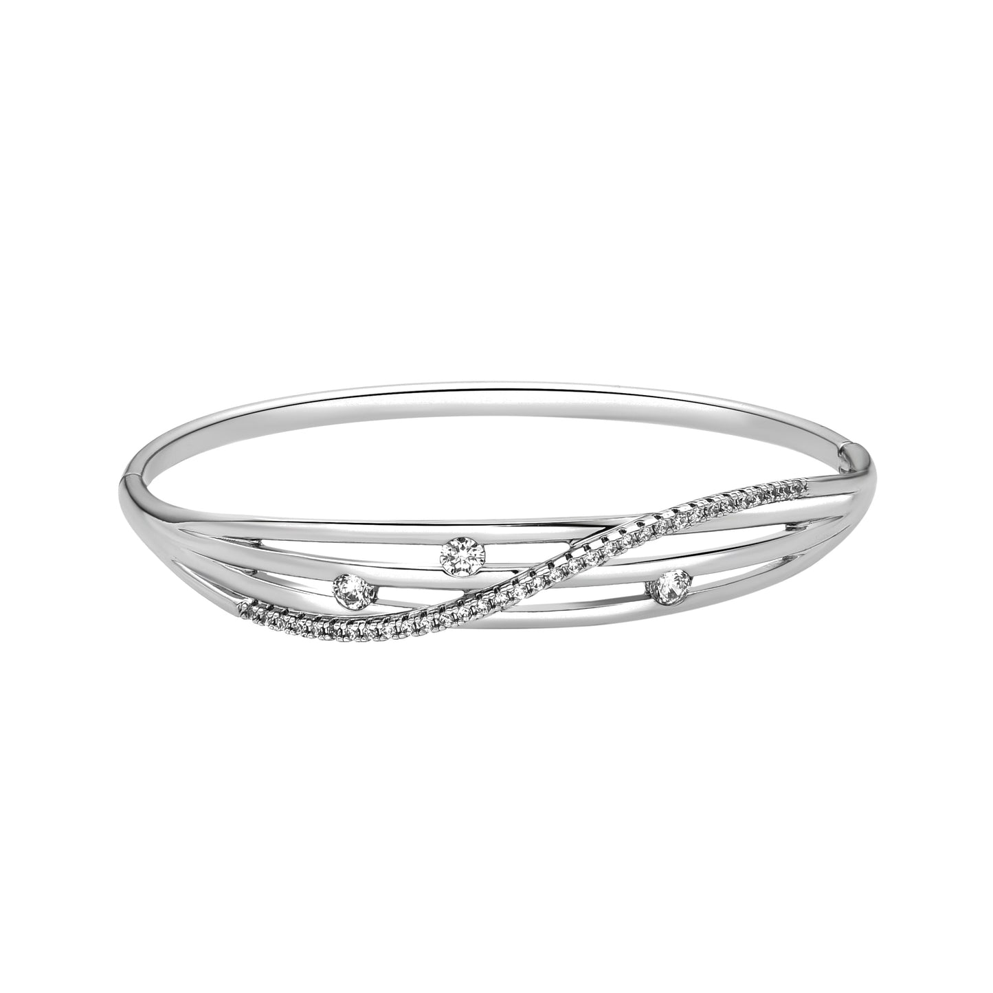 Pulsera con Circonita Brillante acabado plata - Rienme