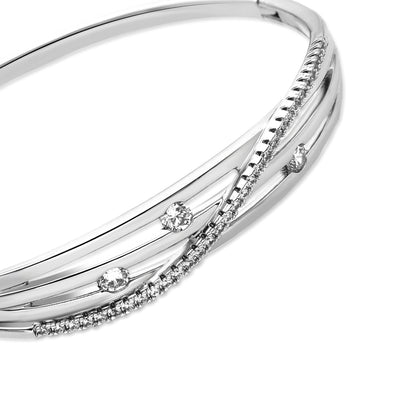 Pulsera con Circonita Brillante acabado plata - Rienme