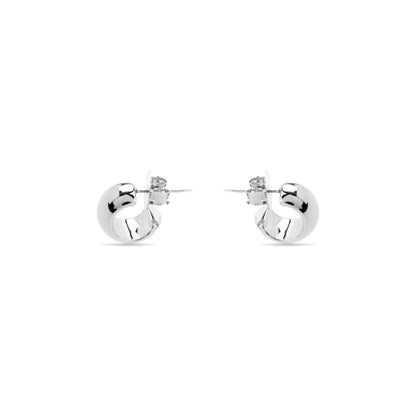 Pendientes con - acabado plata - Metha