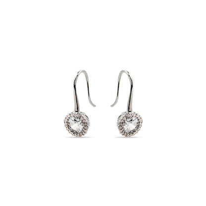 Pendientes con Circonita Brillante acabado plata - Tisab
