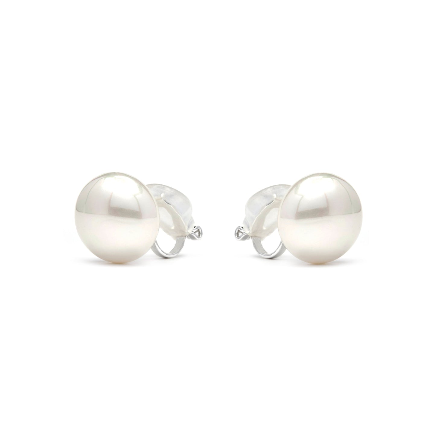Pendientes acabado plata y Perla Blanca - Benet