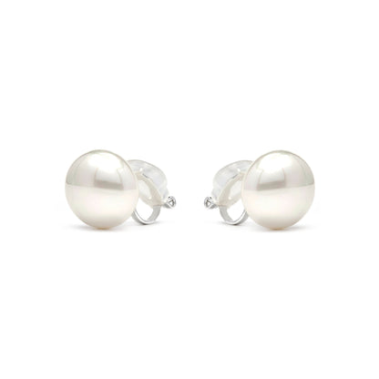 Pendientes acabado plata y Perla Blanca - Benet