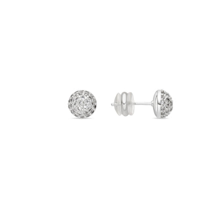 Pendientes acabado plata y Circonita Brillante - Ramir