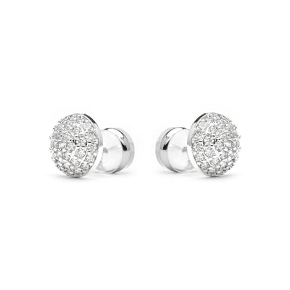 Pendientes acabado plata y Circonita Brillante - Ramir