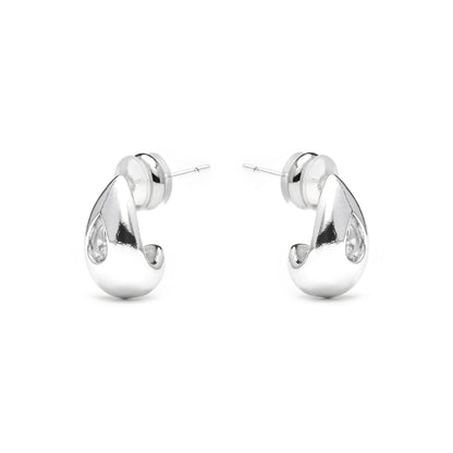 Pendientes acabado plata y Circonita Brillante - Garai