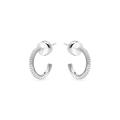 Pendientes acabado plata y Circonita Brillante - Azar