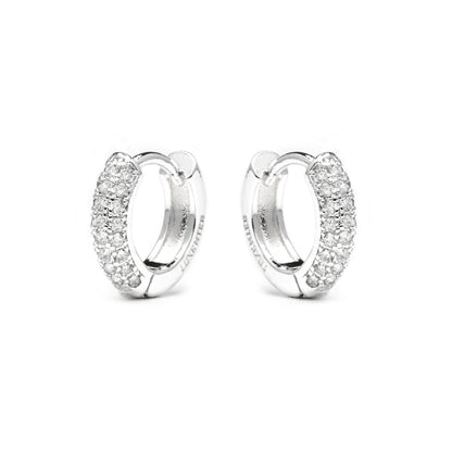 Pendientes acabado plata y Circonita Brillante - Krax