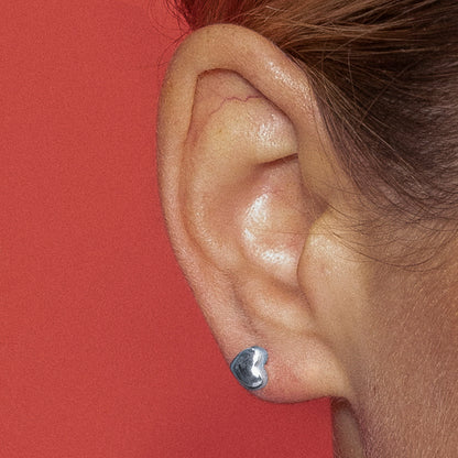 Pendientes con - acabado plata - Hazain