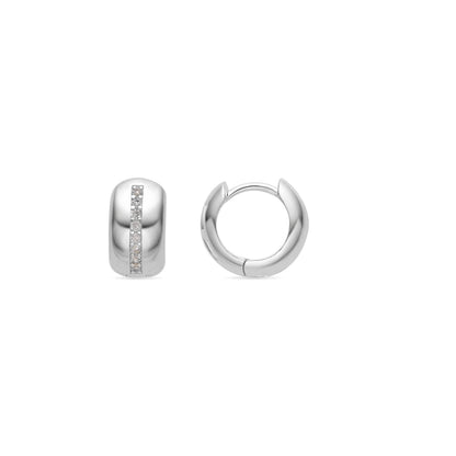 Pendientes con Circonita Brillante acabado plata - Shio
