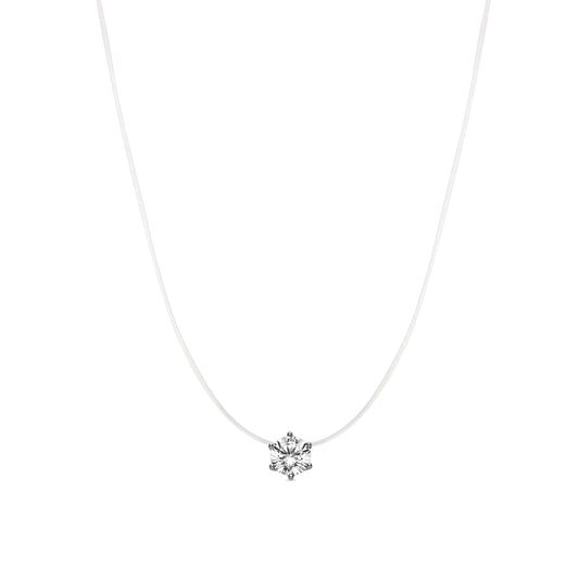 Collar con Circonita Brillante acabado plata - Goyrys