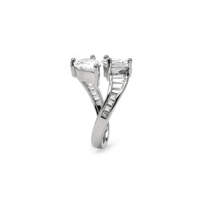Anillo con Circonita Brillante acabado plata - Darbia