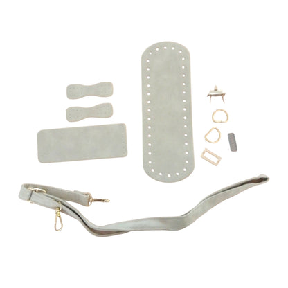 Set de accesorios para bolso – Base, correa y cierre (para trapillo, algodón o cordón)