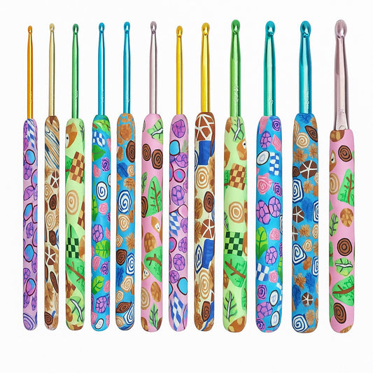 Set de 12 ganchillos de colores