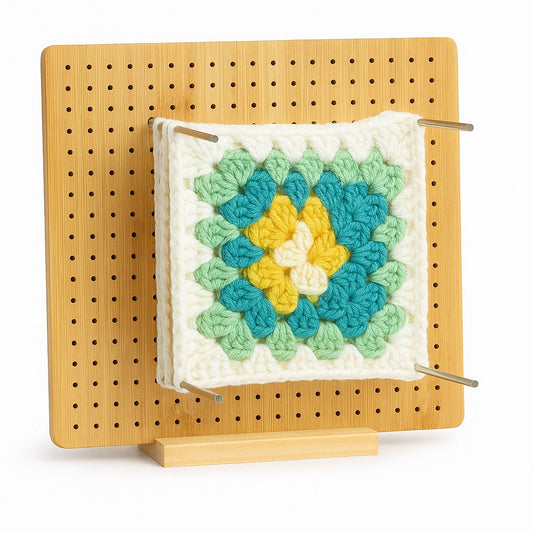 Tablero de bloqueo de madera – 20×20 cm con varillas metálicas