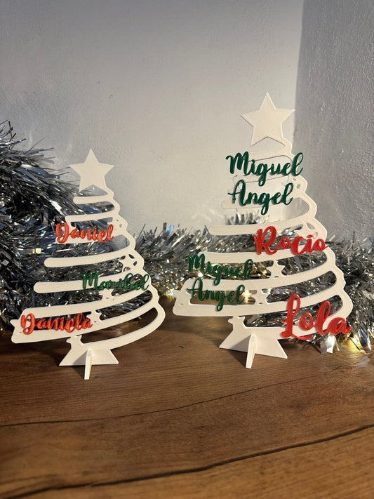 Árbol de Navidad Familiar Personalizado en 3D
