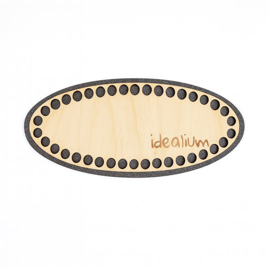 Base de madera perforada para tejer BOLSOS 26x8cm