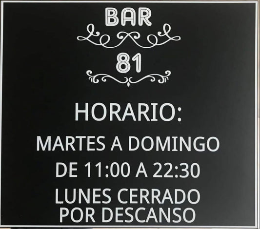 Cartel Horario Personalizado 3D para Empresas | Rotulación Comercial Moderna