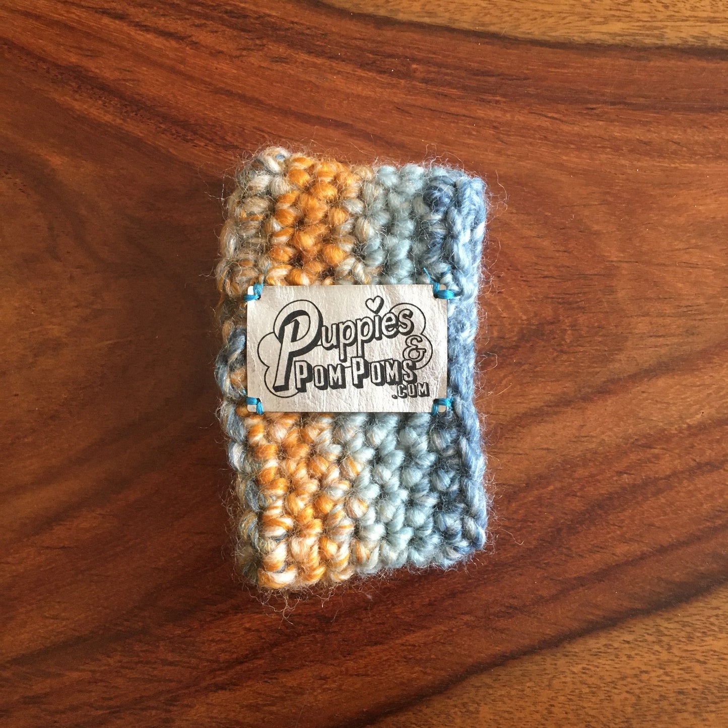 Ombré Blue / Orange Crochet Dog Snood / Buff