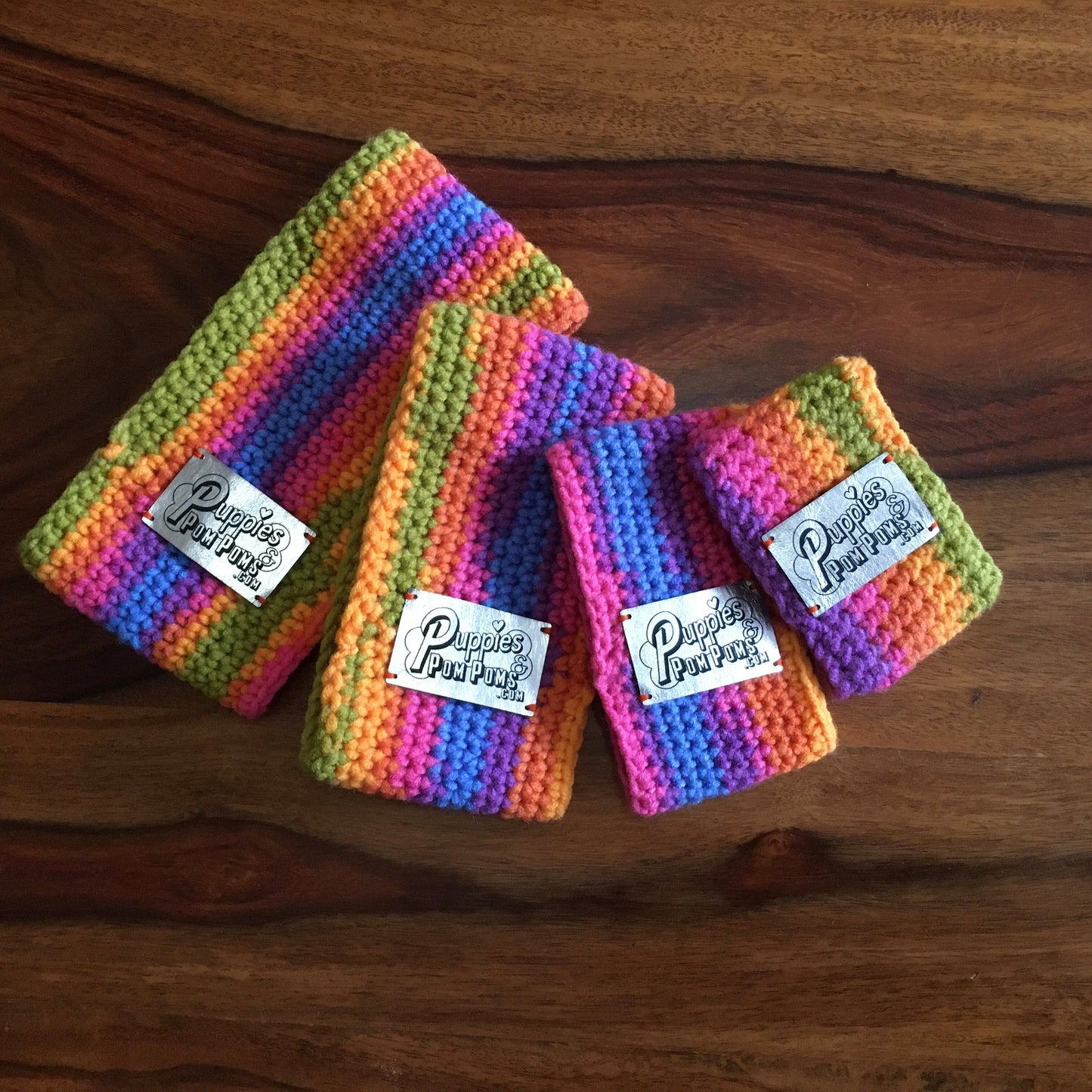 Rainbow Bright Crochet Dog Snood / Buff