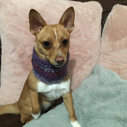 Ombré Purple & Pink Crochet Dog Snood / Buff