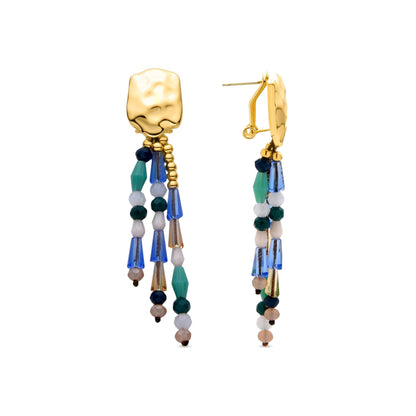 Pendientes acabado en oro 18k
