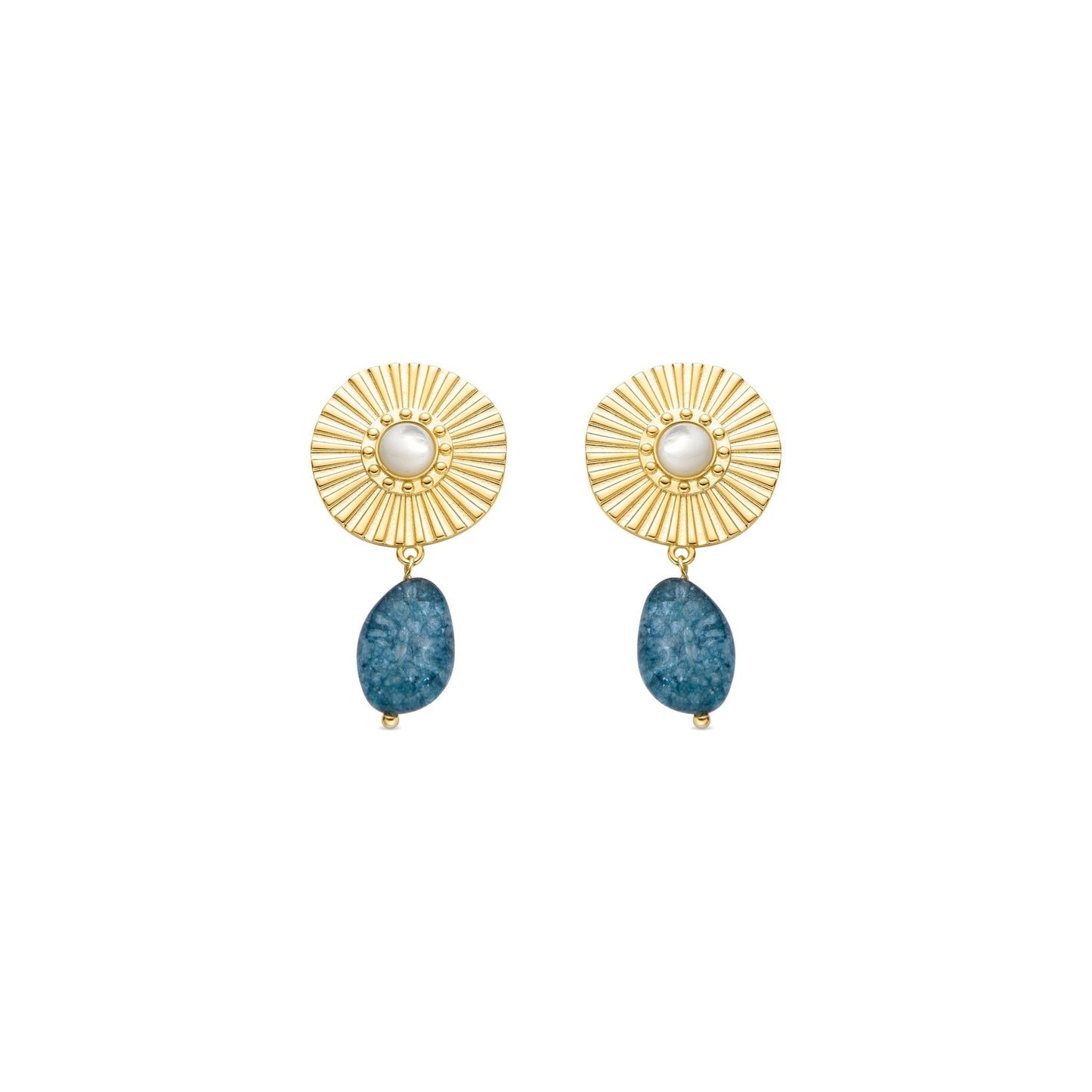 Pendientes acabado en oro 18k