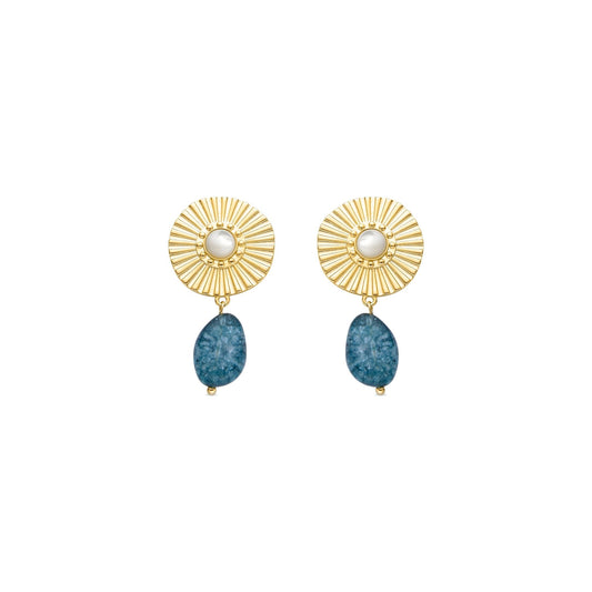 Pendientes acabado en oro 18k