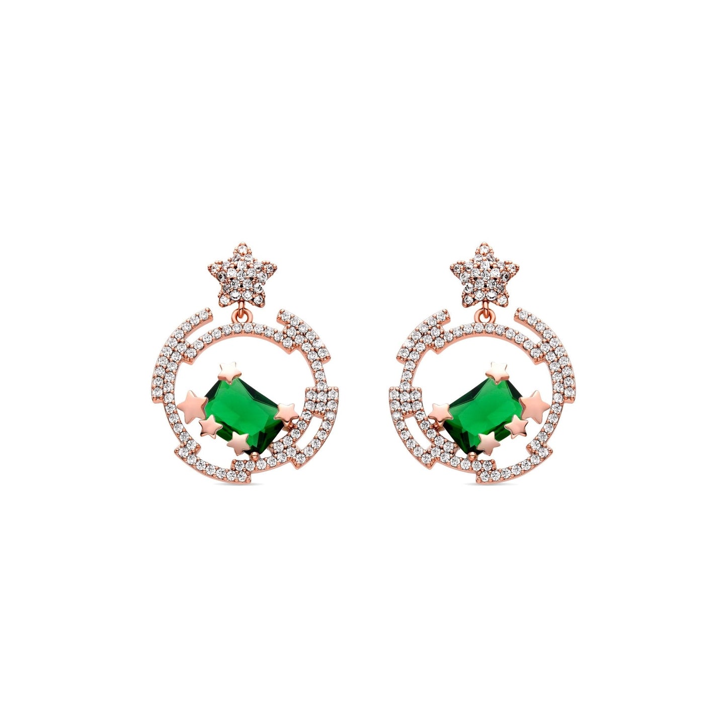 Pendientes acabado en oro 18k