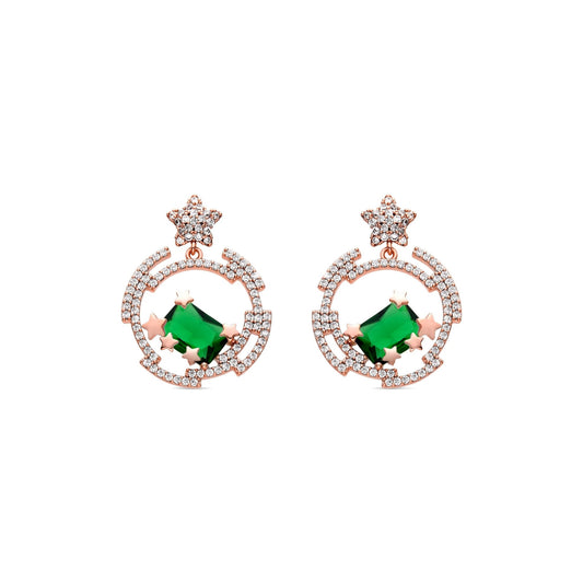 Pendientes acabado en oro 18k