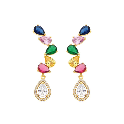 Pendientes acabado oro 18k