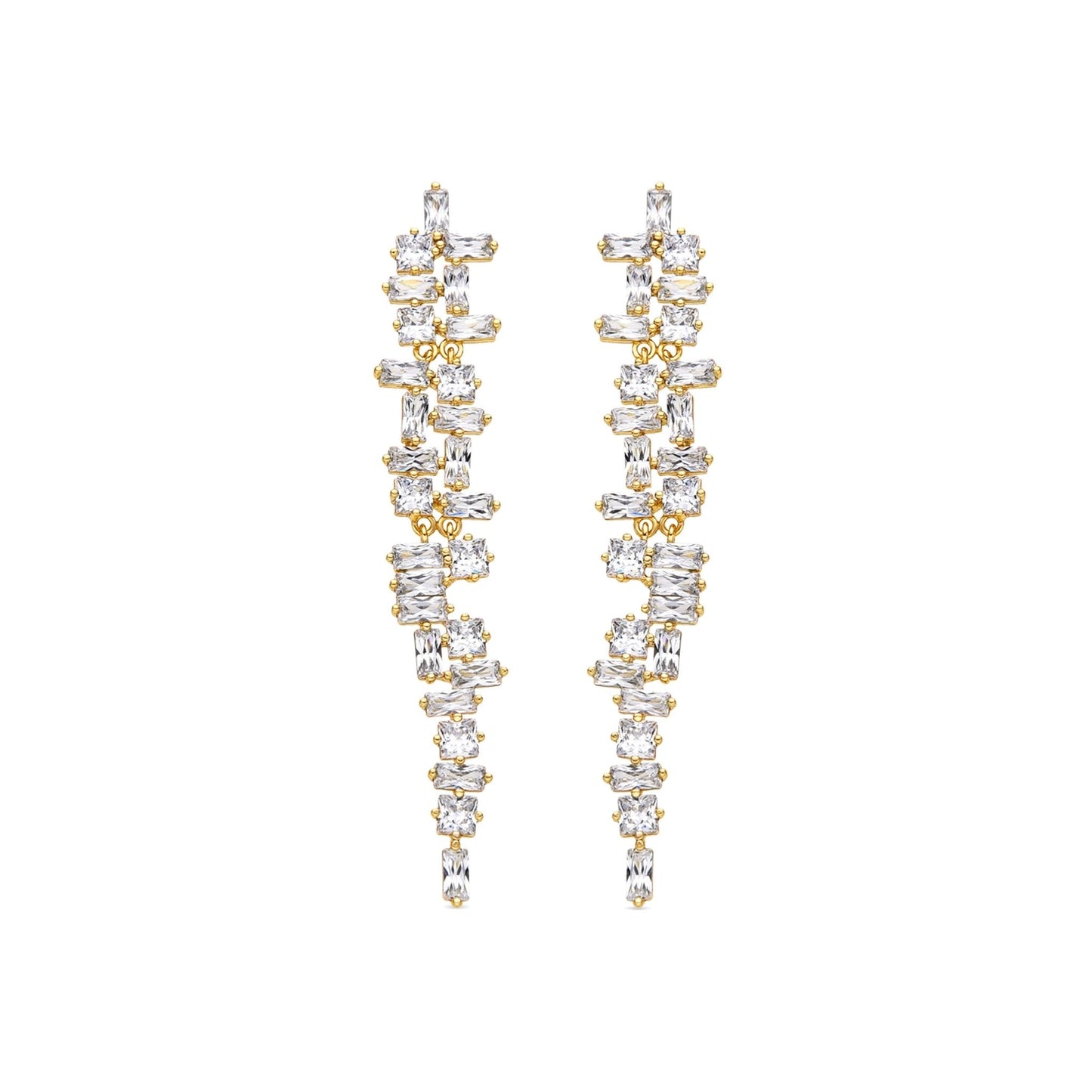 Pendientes acabado oro 18k