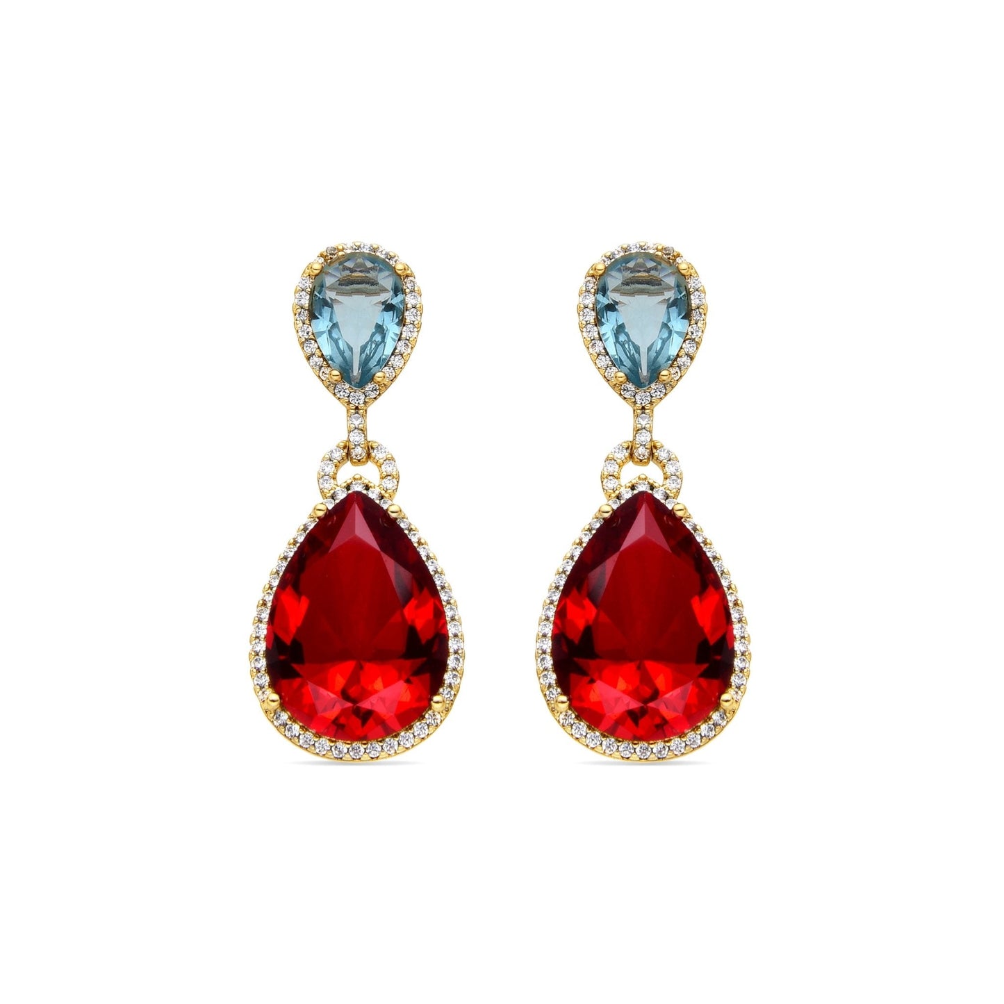 Pendientes acabado oro 18k