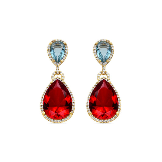 Pendientes acabado oro 18k