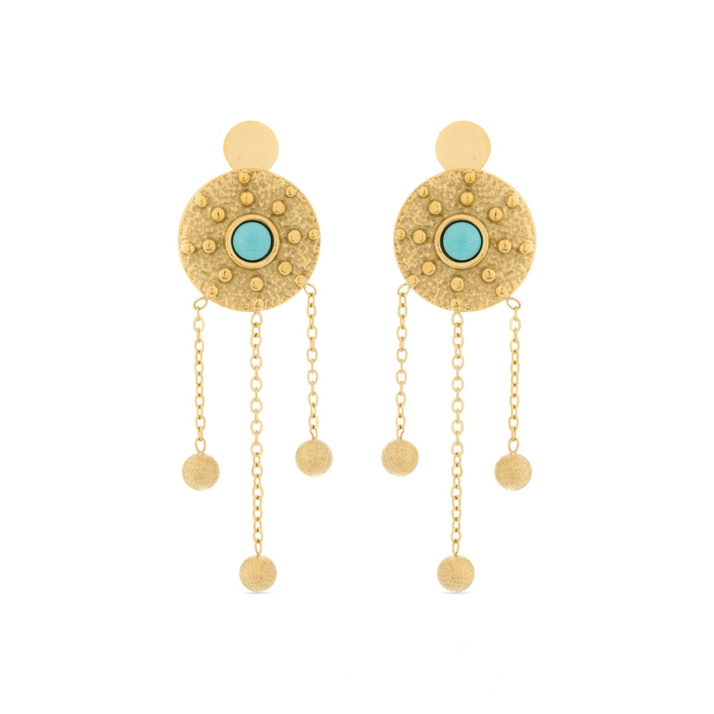 Pendientes acabado oro 18k