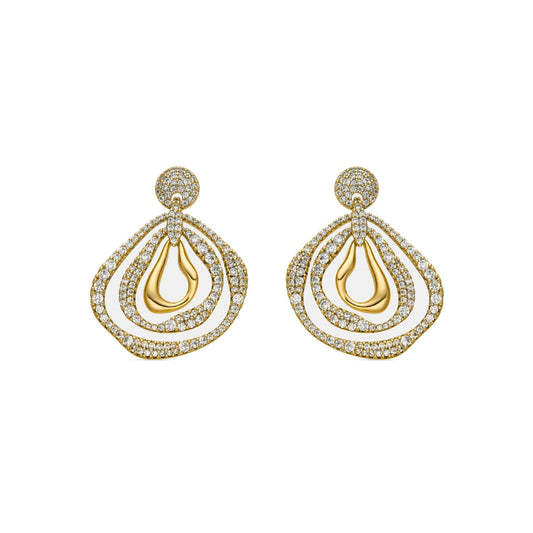 Pendientes acabado oro 18k