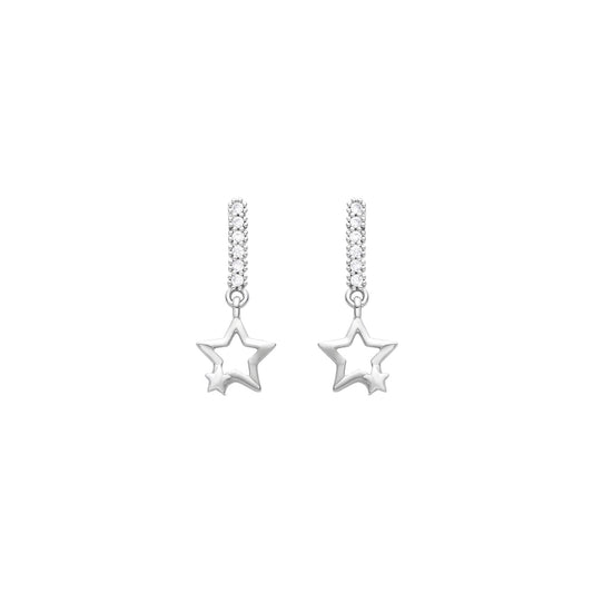 Pendientes acabado plata