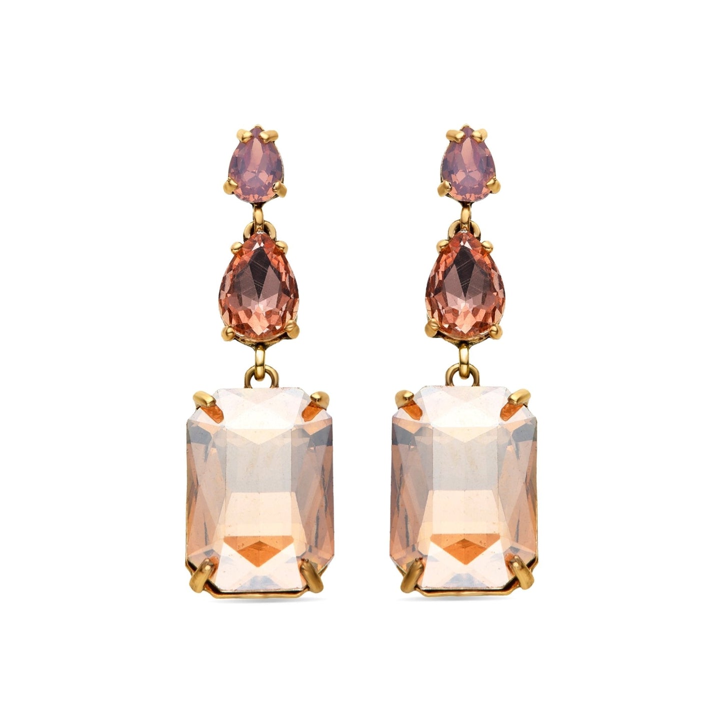 Pendientes acabados en oro amarillo 18k