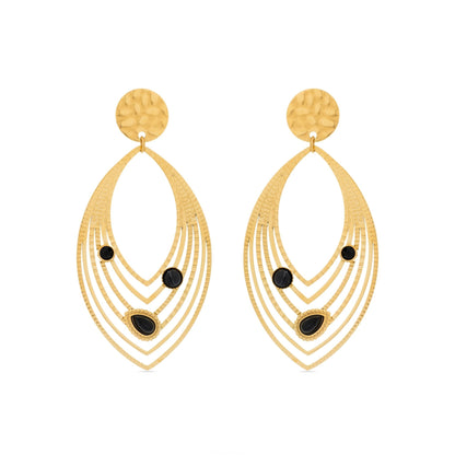 Pendientes acabados en oro amarillo 18k