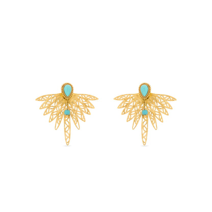 Pendientes acabados en oro amarillo 18k
