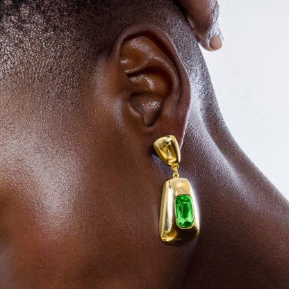 Pendientes acabados en oro amarillo 18K