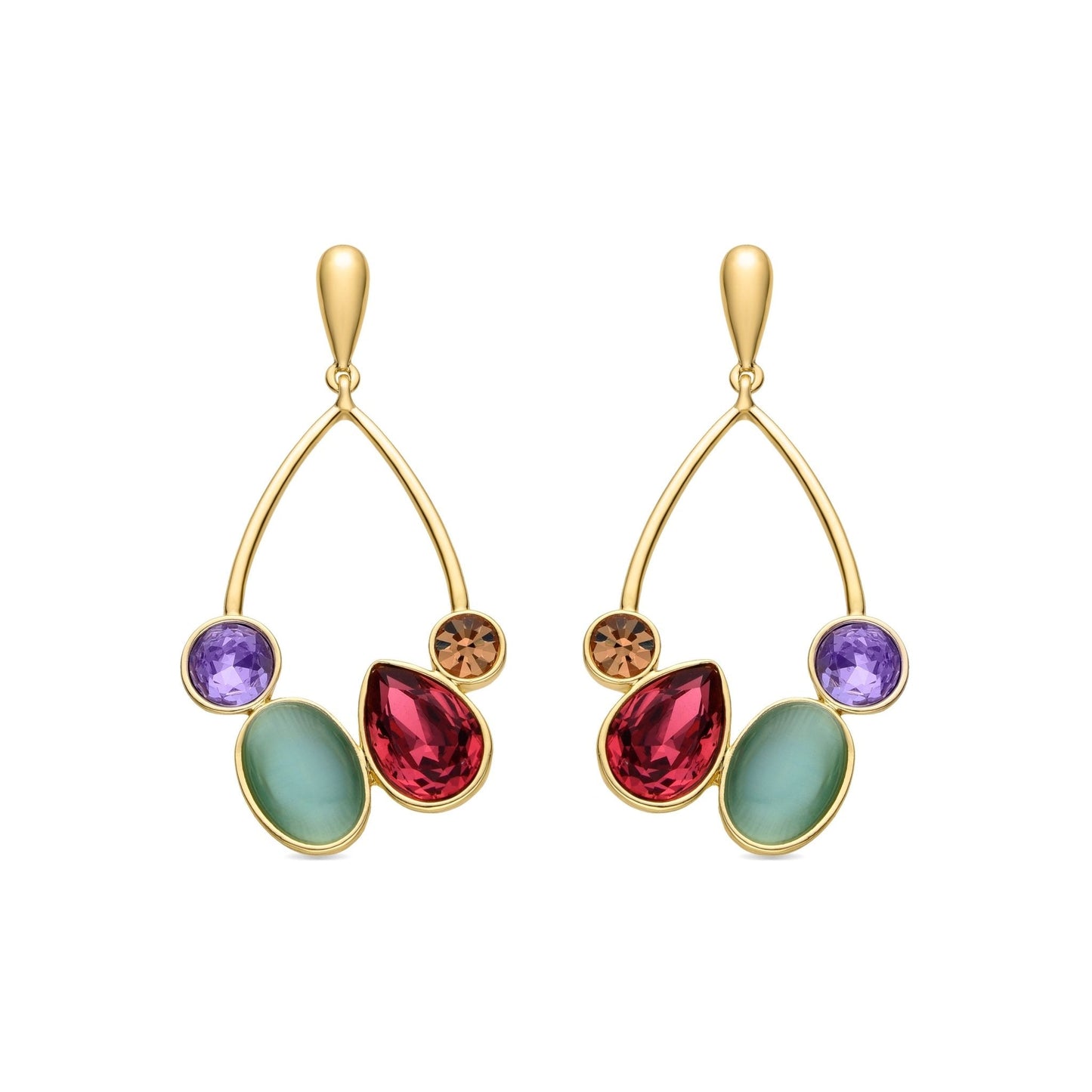 Pendientes acabados en oro amarillo 18K