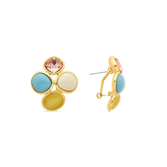 Pendientes acabados en oro amarillo 18k
